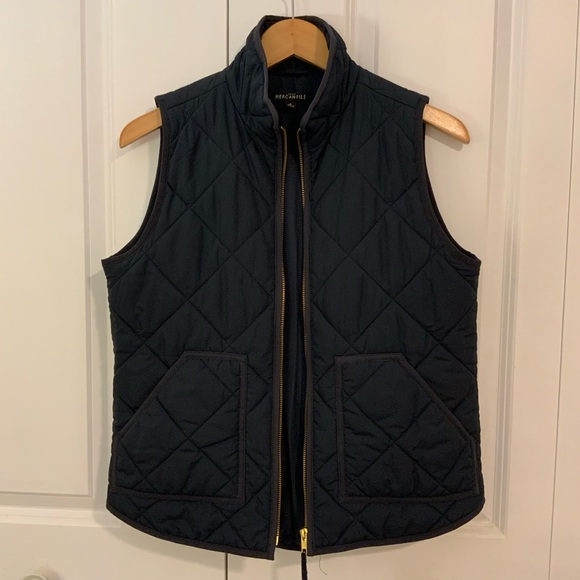 J. Crew Merchantile Navy Blue Quilted Puffer Vest Small - Picture 6 of 12